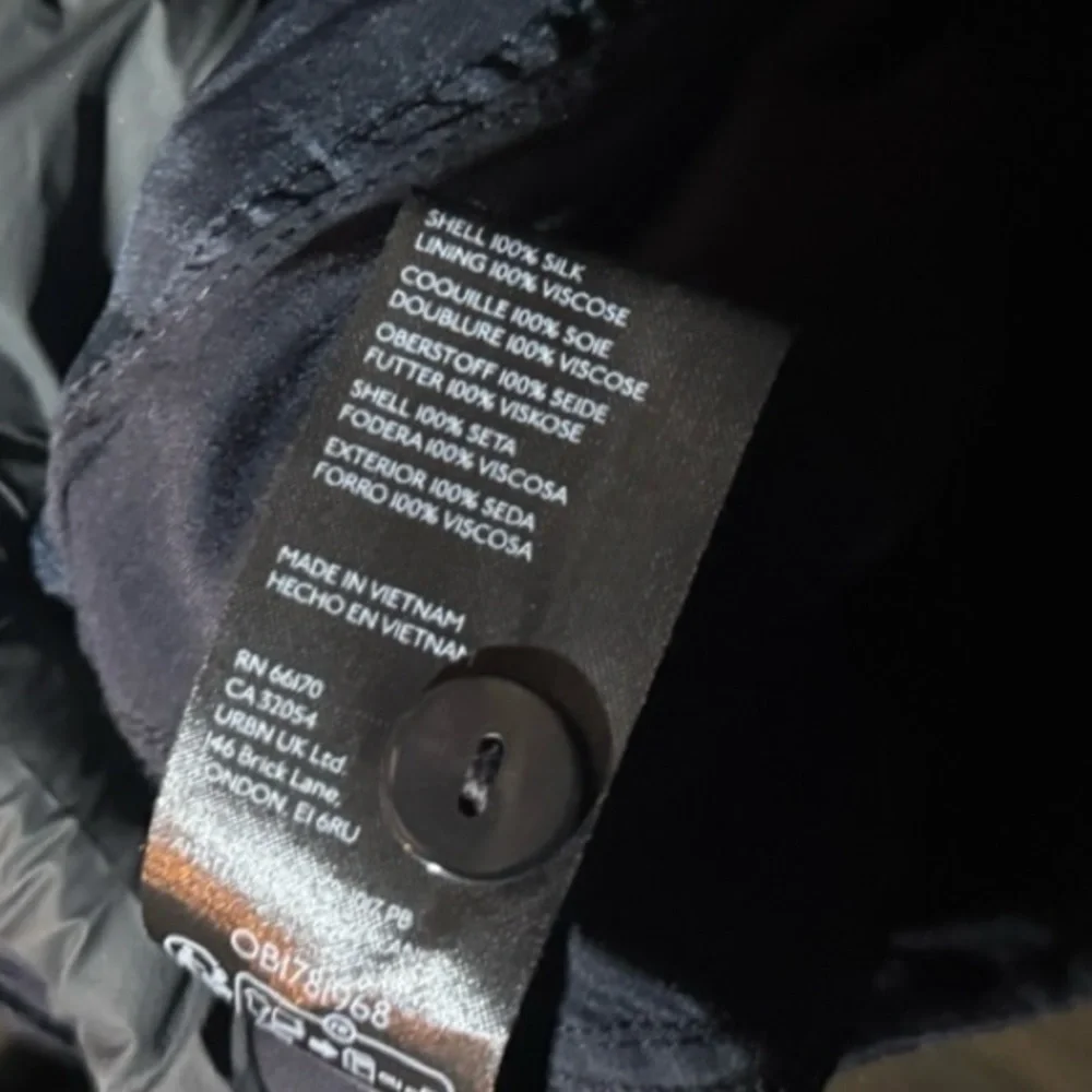 By Anthropologie Navy Silk Organza Wide-Leg Pants - Picture 7 of 7